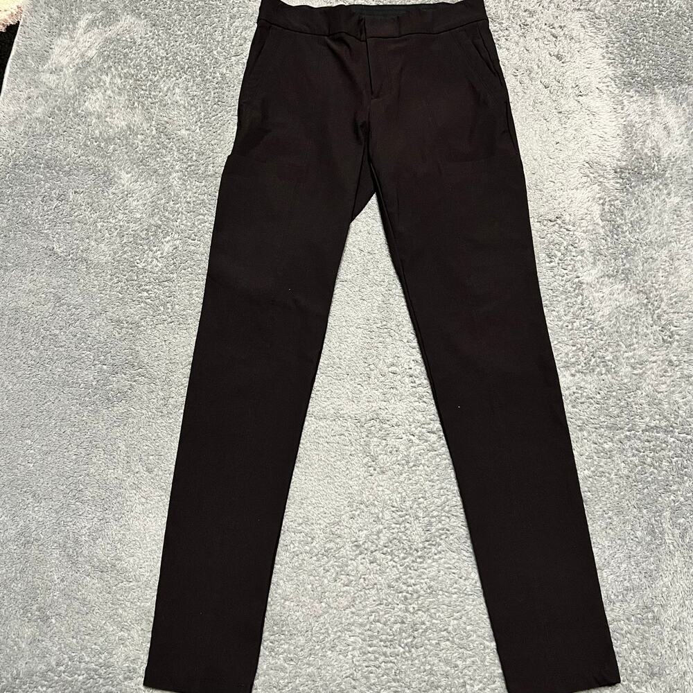 Athleta Wander Stash Skinny Pant Womens 2 Black Stretch Zip Pockets